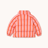 Tiny Cottons - Retro Stripes short padded jacket - summer red | Scout & Co
