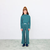 Tiny Cottons - Duo Stripes rib pants - dark green | Scout & Co