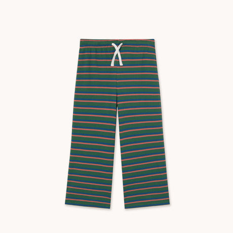 Tiny Cottons - Duo Stripes rib pants - dark green | Scout & Co