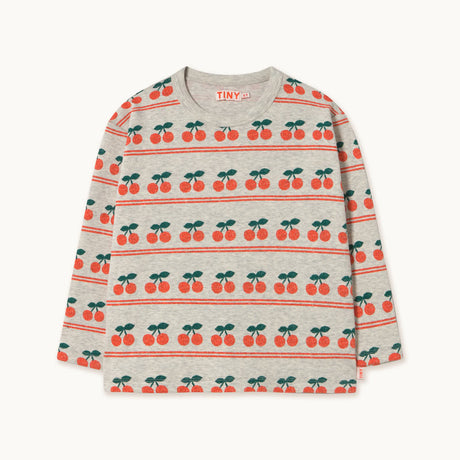 Tiny Cottons - Cherry rib tee - light cream heather | Scout & Co