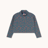 Tiny Cottons - Mini Apples rib mockneck top - light navy | Scout & Co
