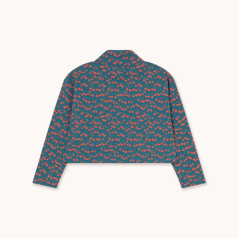 Tiny Cottons - Mini Apples rib mockneck top - light navy | Scout & Co