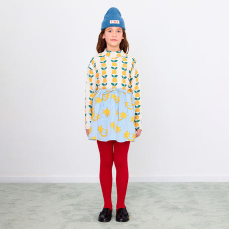 Tiny Cottons - Apples rib mockneck top - light cream heather | Scout & Co
