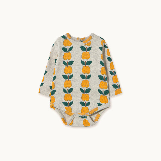 Tiny Cottons - Apples rib baby body - light cream heather | Scout & Co