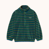Tiny Cottons - Duo Stripes mockneck sweatshirt - dark green | Scout & Co