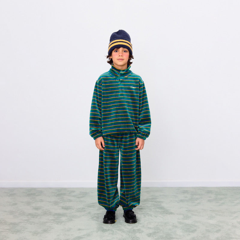 Tiny Cottons - Duo Stripes sweatpants - dark green | Scout & Co
