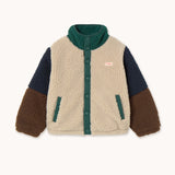 Tiny Cottons - Colour Block polar sherpa jacket - dark green | Scout & Co