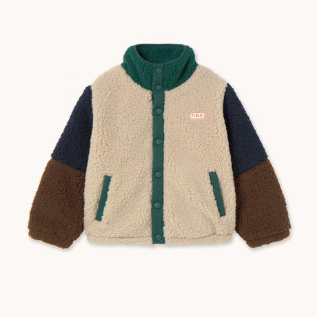 Tiny Cottons - Colour Block polar sherpa jacket - dark green | Scout & Co