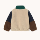 Tiny Cottons - Colour Block polar sherpa jacket - dark green | Scout & Co