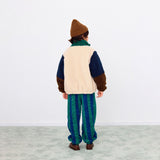 Tiny Cottons - Colour Block polar sherpa jacket - dark green | Scout & Co