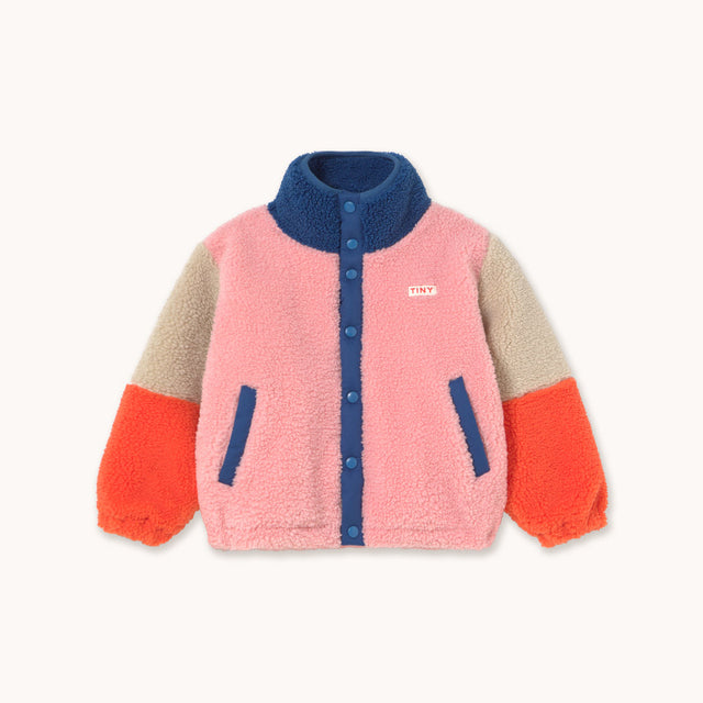 Tiny Cottons - Colour Block polar sherpa jacket - dark blue | Scout & Co