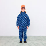 Tiny Cottons - Flower Grid sherpa sweatpants - light navy | Scout & Co