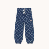 Tiny Cottons - Flower Grid sherpa sweatpants - light navy | Scout & Co