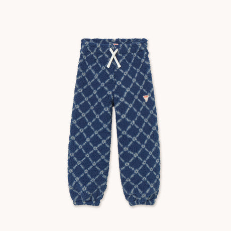 Tiny Cottons - Flower Grid sherpa sweatpants - light navy | Scout & Co