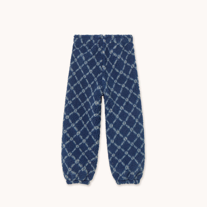 Tiny Cottons - Flower Grid sherpa sweatpants - light navy | Scout & Co