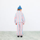 Tiny Cottons - Stripes sherpa sweatpants - grey / pink | Scout & Co