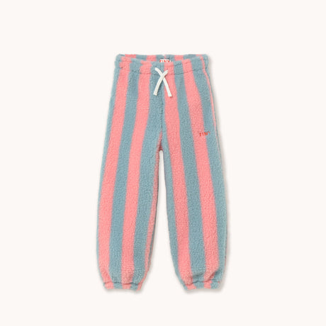 Tiny Cottons - Stripes sherpa sweatpants - grey / pink | Scout & Co
