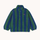 Tiny Cottons - Stripes sherpa sweatshirt - green / navy | Scout & Co