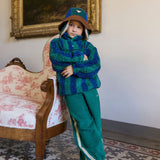 Tiny Cottons - Stripes sherpa sweatshirt - green / navy | Scout & Co