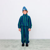 Tiny Cottons - Stripes sherpa sweatpants - green / navy | Scout & Co