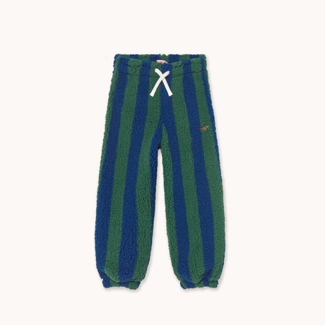 Tiny Cottons - Stripes sherpa sweatpants - green / navy | Scout & Co