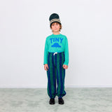 Tiny Cottons - Stripes sherpa sweatpants - green / navy | Scout & Co
