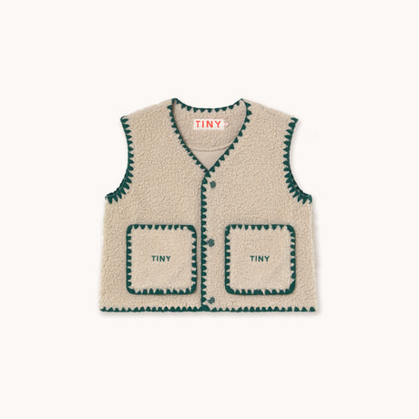 Tiny Cottons - Sherpa vest - dark vanilla | Scout & Co