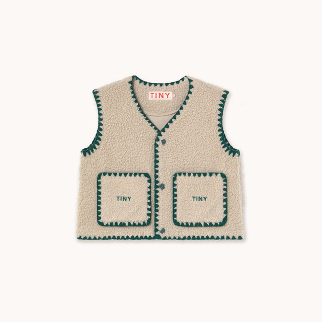 Tiny Cottons - Sherpa vest - dark vanilla | Scout & Co