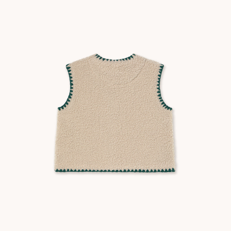 Tiny Cottons - Sherpa vest - dark vanilla | Scout & Co