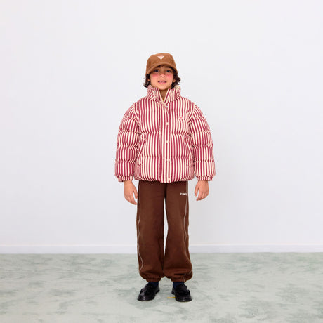 Tiny Cottons - Stripes short padded jacket - vanilla | Scout & Co