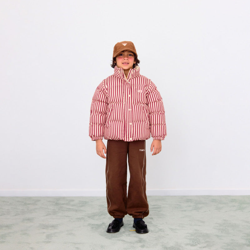 Tiny Cottons - Stripes short padded jacket - vanilla | Scout & Co