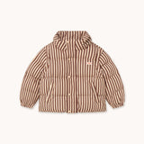 Tiny Cottons - Stripes short padded jacket - vanilla | Scout & Co