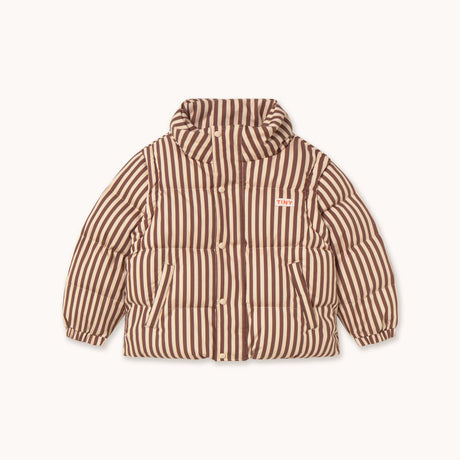 Tiny Cottons - Stripes short padded jacket - vanilla | Scout & Co