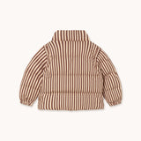 Tiny Cottons - Stripes short padded jacket - vanilla | Scout & Co