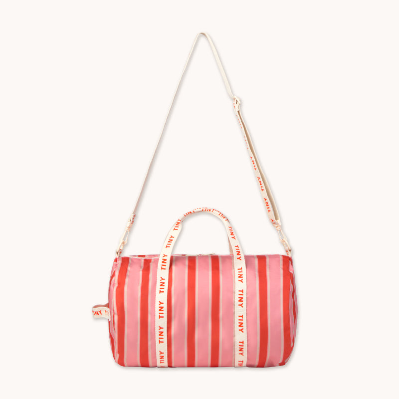 Tiny Cottons - Retro Stripes duffel bag - pink | Scout & Co