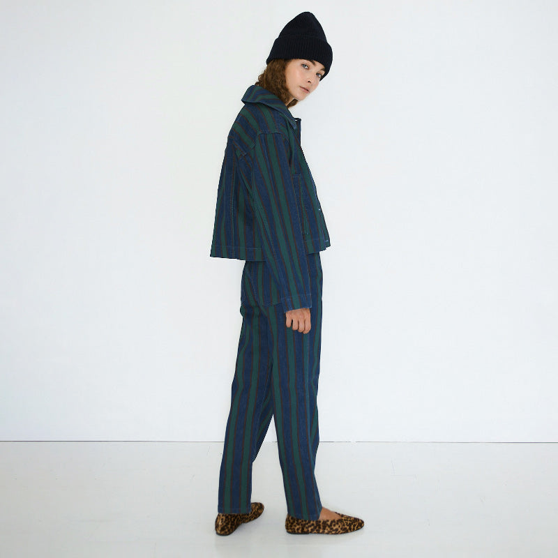 The Tiny Big Sister - Maru striped denim jeans