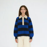 The Tiny Big Sister - Frank striped polo sweater - ultramarine