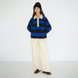 The Tiny Big Sister - Frank striped polo sweater - ultramarine