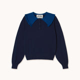 The Tiny Big Sister - Sara merino wool sweater - navy | Scout & Co