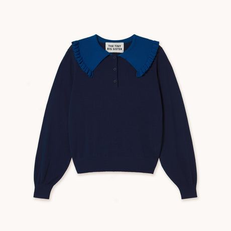The Tiny Big Sister - Sara merino wool sweater - navy | Scout & Co