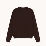 The Tiny Big Sister - Sara merino wool bow sweater - dark brown | Scout & Co