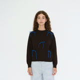 The Tiny Big Sister - Sara merino wool bow sweater - dark brown | Scout & Co