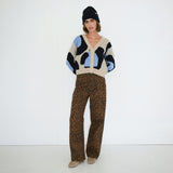 The Tiny Big Sister - Nora animal-print cardigan - dark vanilla