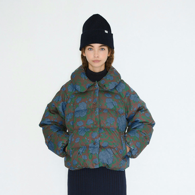 The Tiny Big Sister - Roses short jacket - dark brown