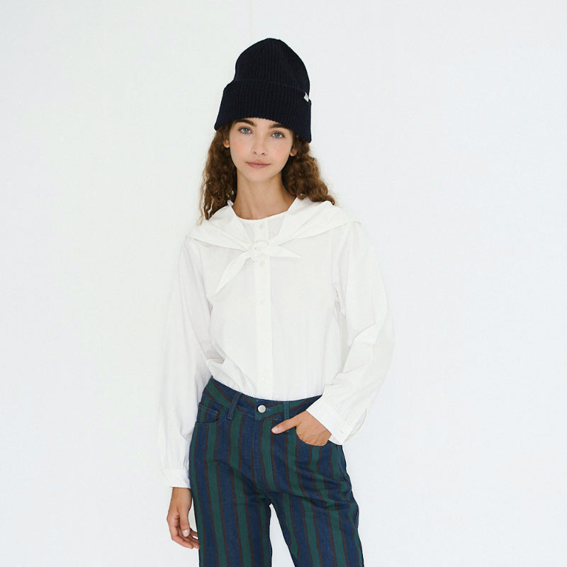 The Tiny Big Sister - Scarf neck blouse