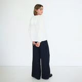 The Tiny Big Sister - Cross Flower embroidered blouse
