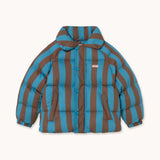 Tiny Cottons - Blue & cacao stripes short padded jacket | Scout & Co