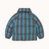 Tiny Cottons - Blue & cacao stripes short padded jacket | Scout & Co