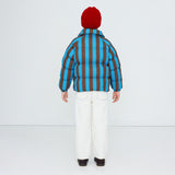 Tiny Cottons - Blue & cacao stripes short padded jacket | Scout & Co