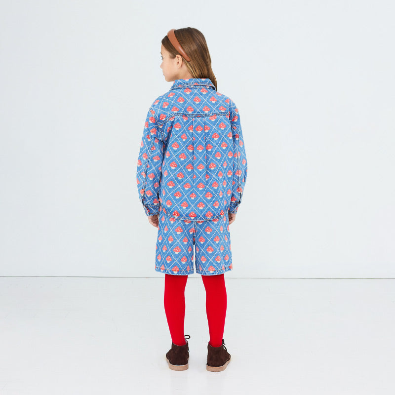 Tiny Cottons - Mushrooms denim shirt | Scout & Co